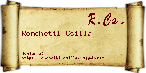 Ronchetti Csilla névjegykártya