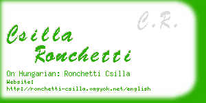 csilla ronchetti business card